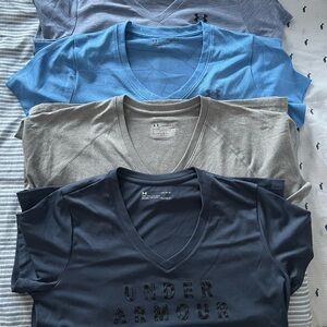 Under Armour women’s  Short Sleeve Tees - Light Blue, Gray, Dark Blue